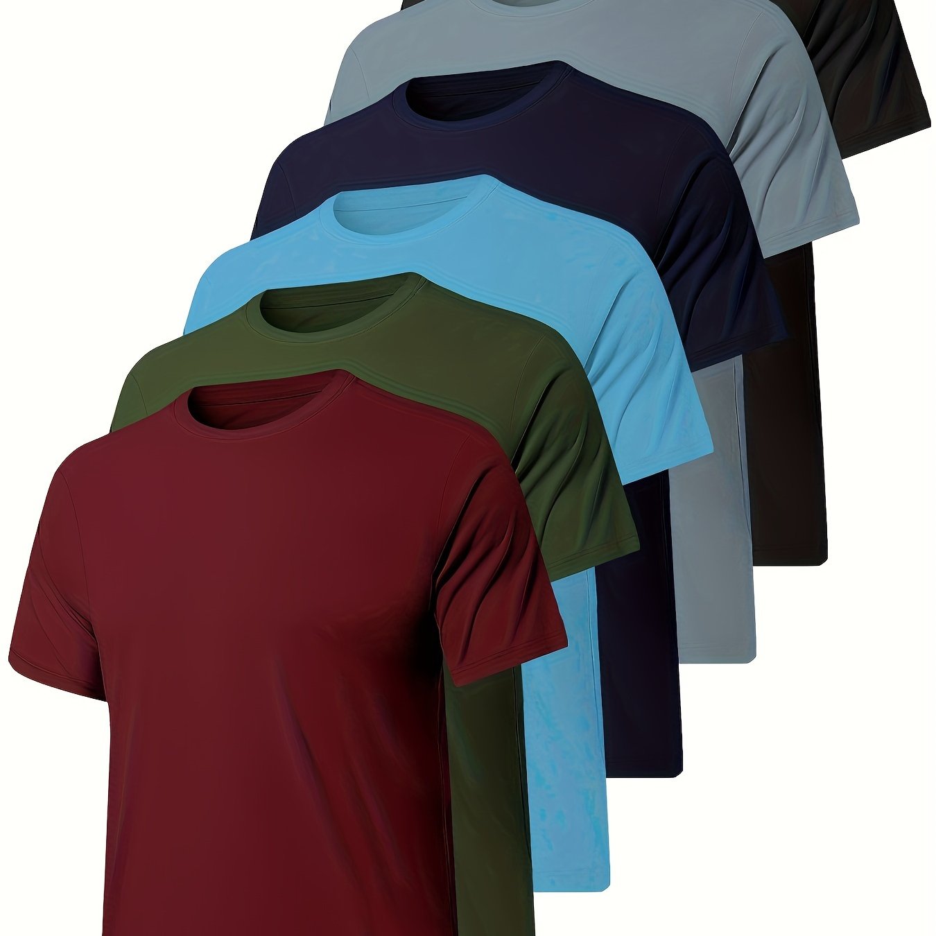 TELALEO Workout Shirts For Men Short Sleeve Quick Dry Tee