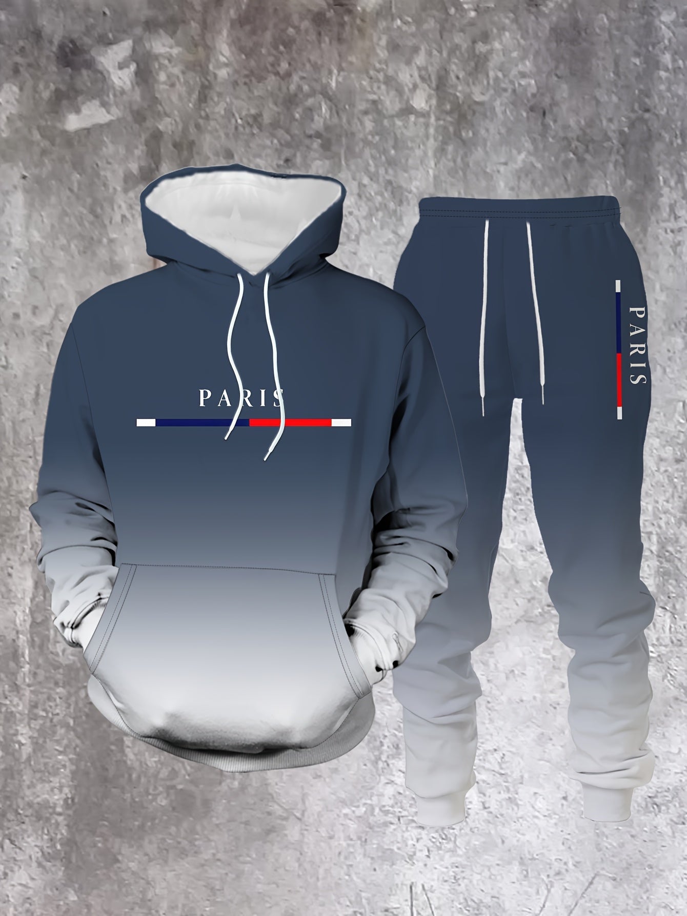 Mens Hooded Streetwear Sweatshirt Set For Weekend Casual