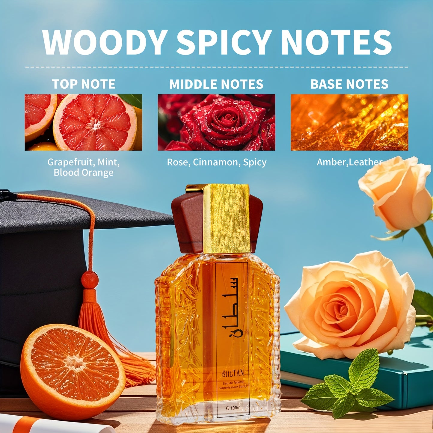3.38 Oz (100ML) Men'S Classic Long Lasting Perfume, Seductive Woody Fragrance, Portable Perfume Spray For Dating Business Or Travel, Perfect Gift Choice For Father'S Day, Valentine'S Day