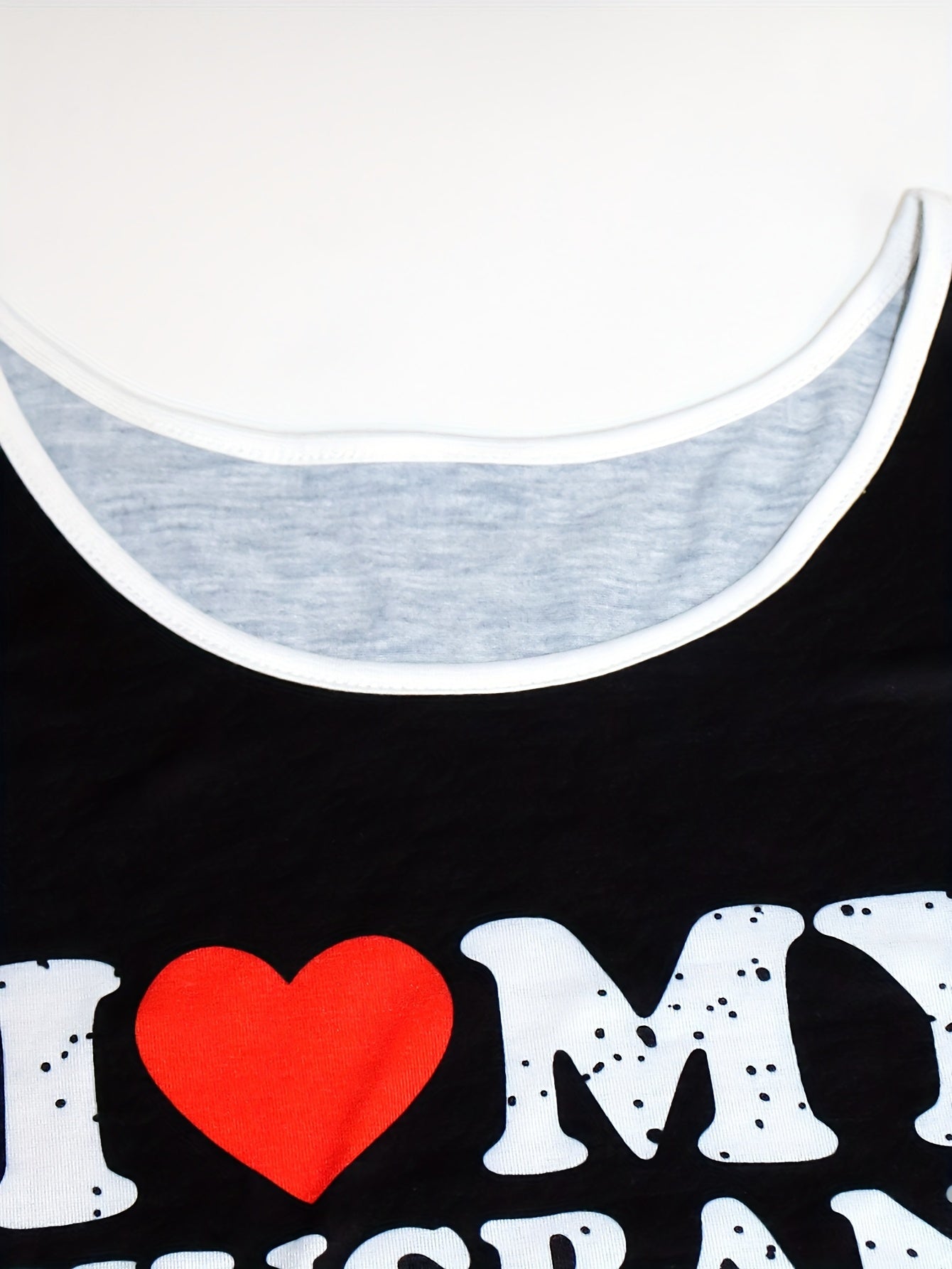 Heart Print Two-Piece Set With Contrast Trim Casual Womens Outfit