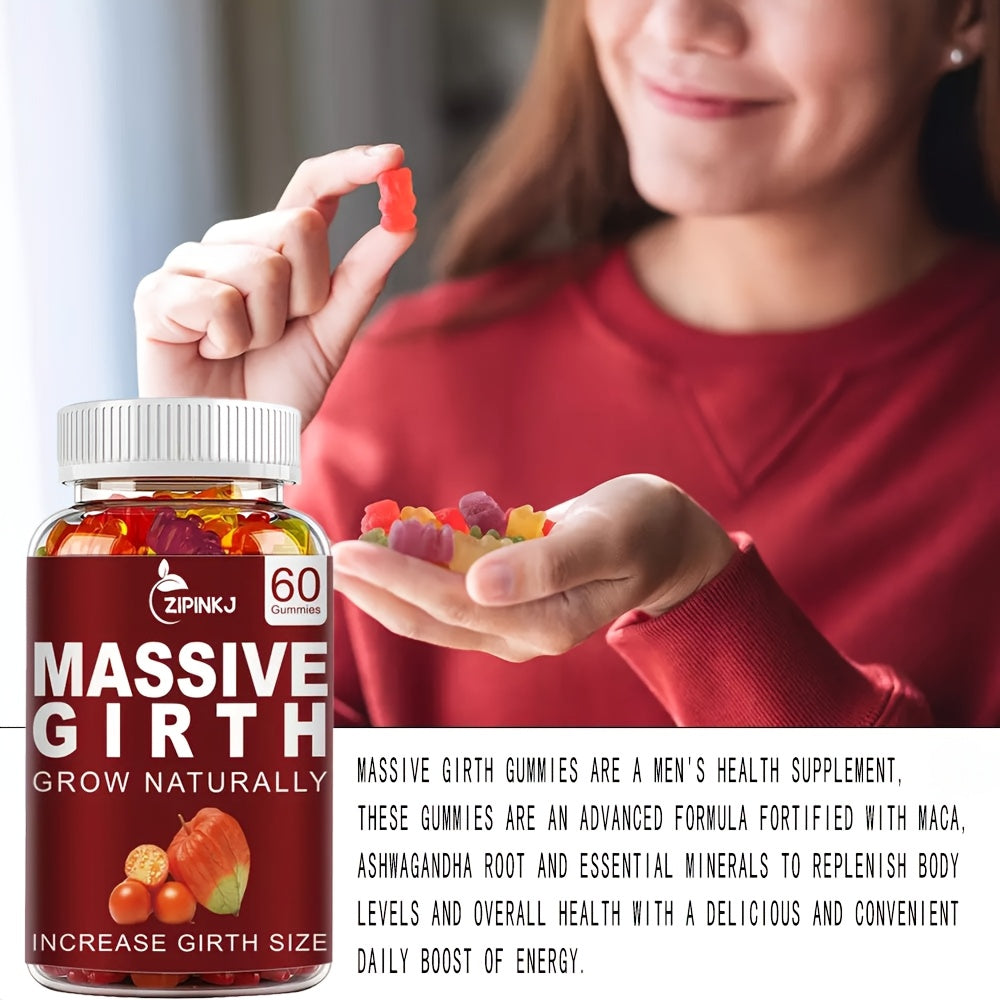 1/2/3 Bottles of Men's Health Gummy Supplement, Help Healthy Vitality Every Day Make Each Other Closer Complex Vitamin Energy Gummies Specially Designed for Men
