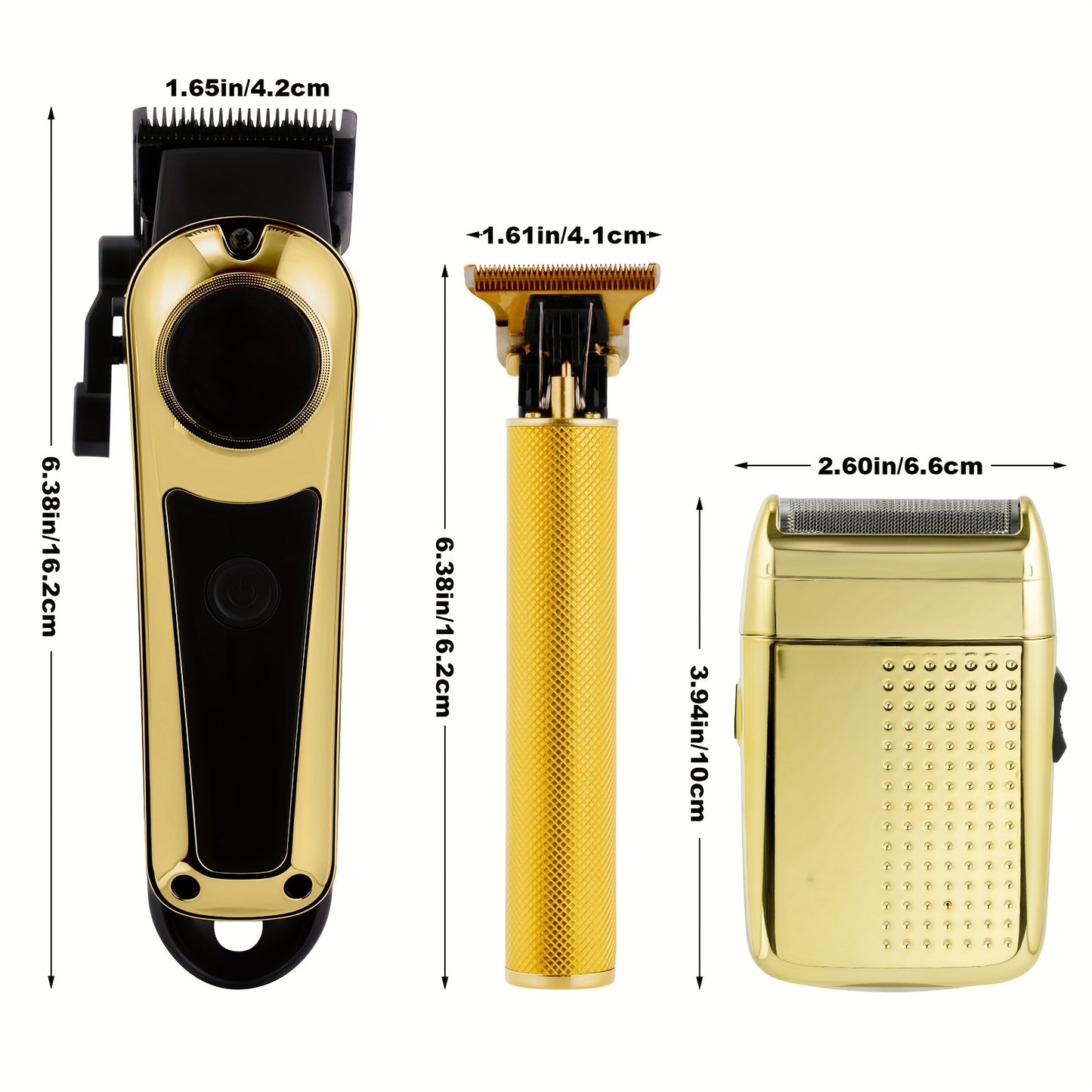 Men Hair Clipper And Beard Trimmer Set 3 In 1 USB LCD
