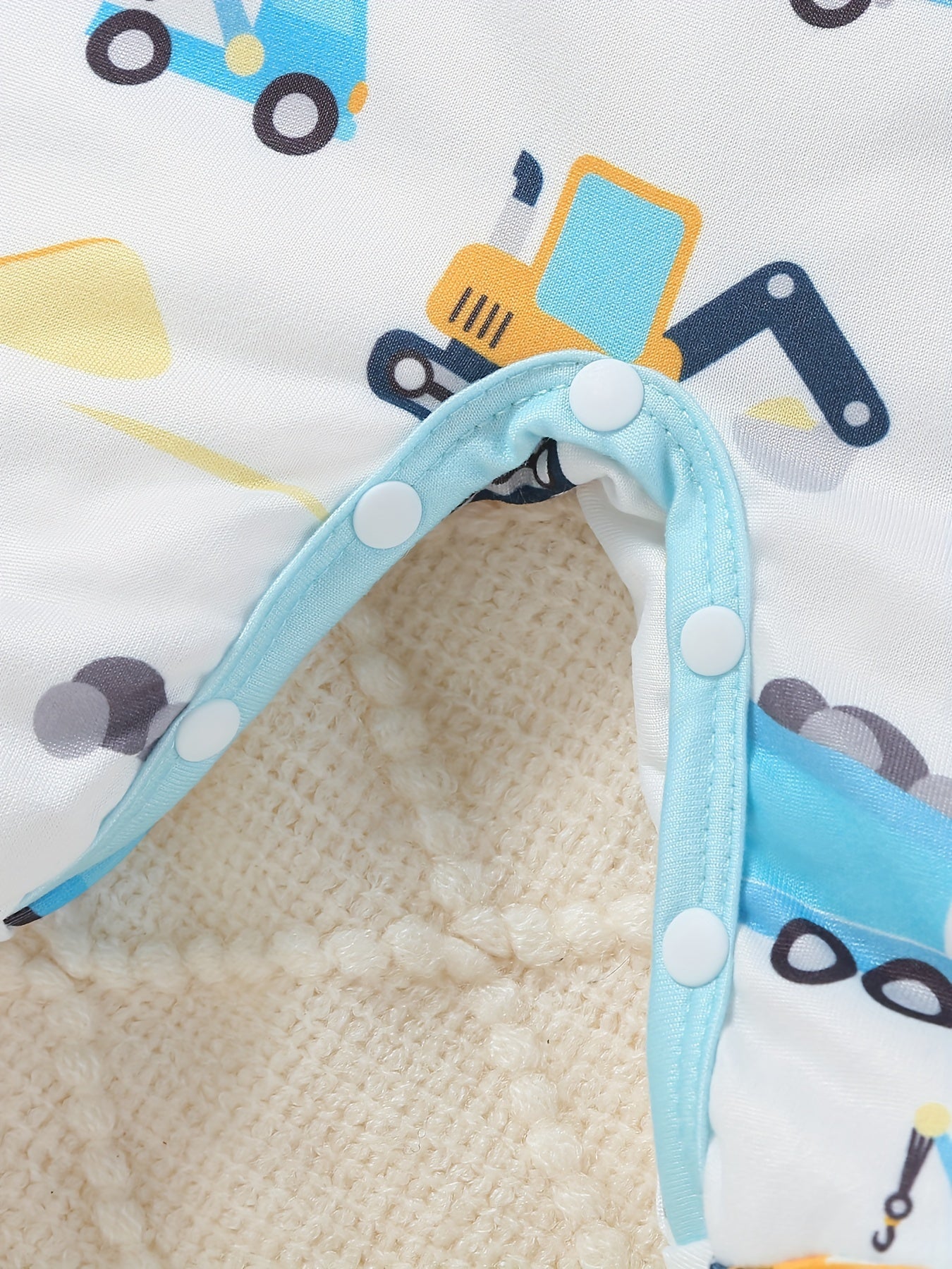 SHIXUANBAOBEI Newborn Long Sleeve Wrap Bodysuit Cartoon Vehicles