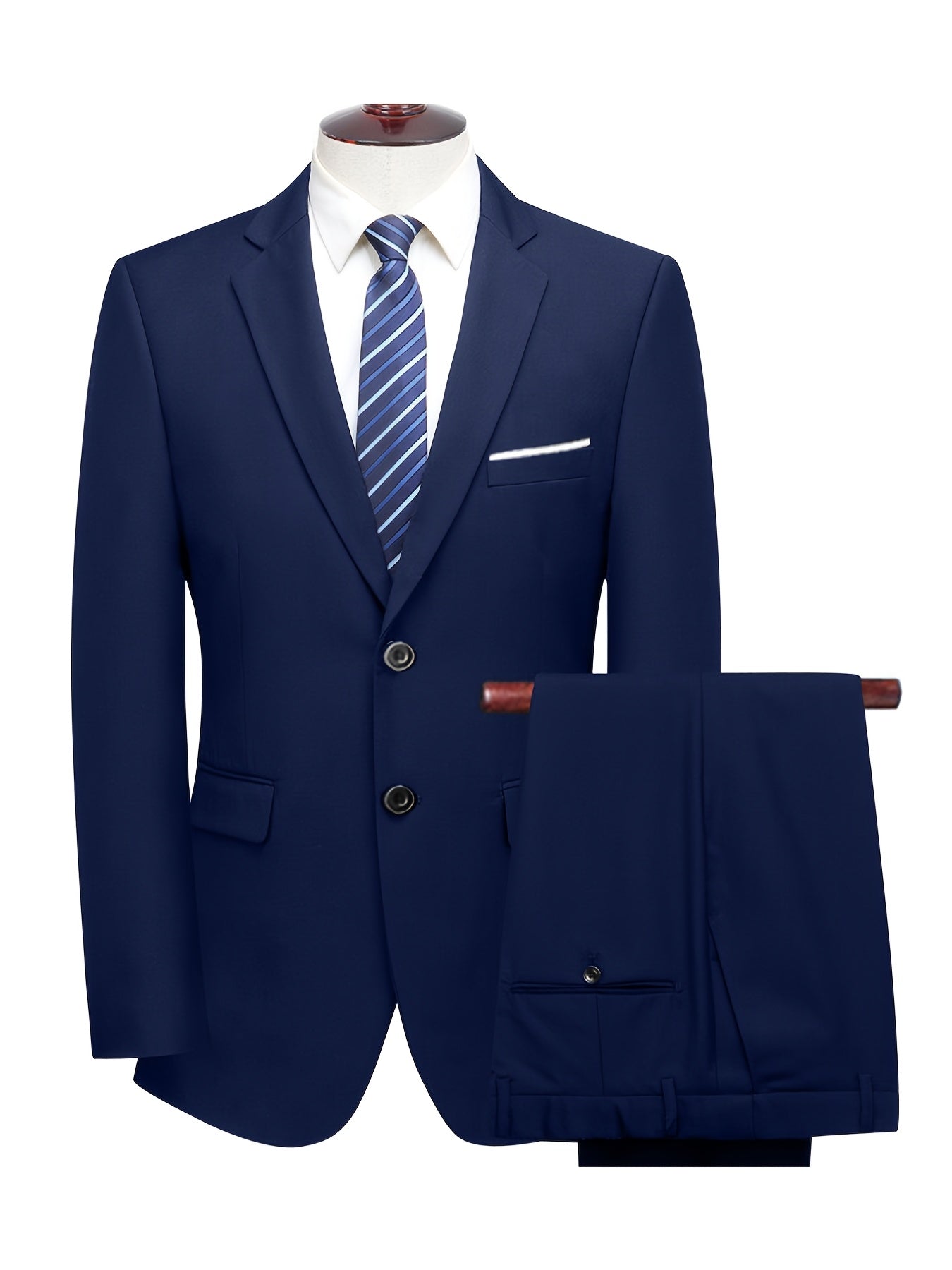 Mens Suit Set Jacket And Trousers Two Piece Formal Wear