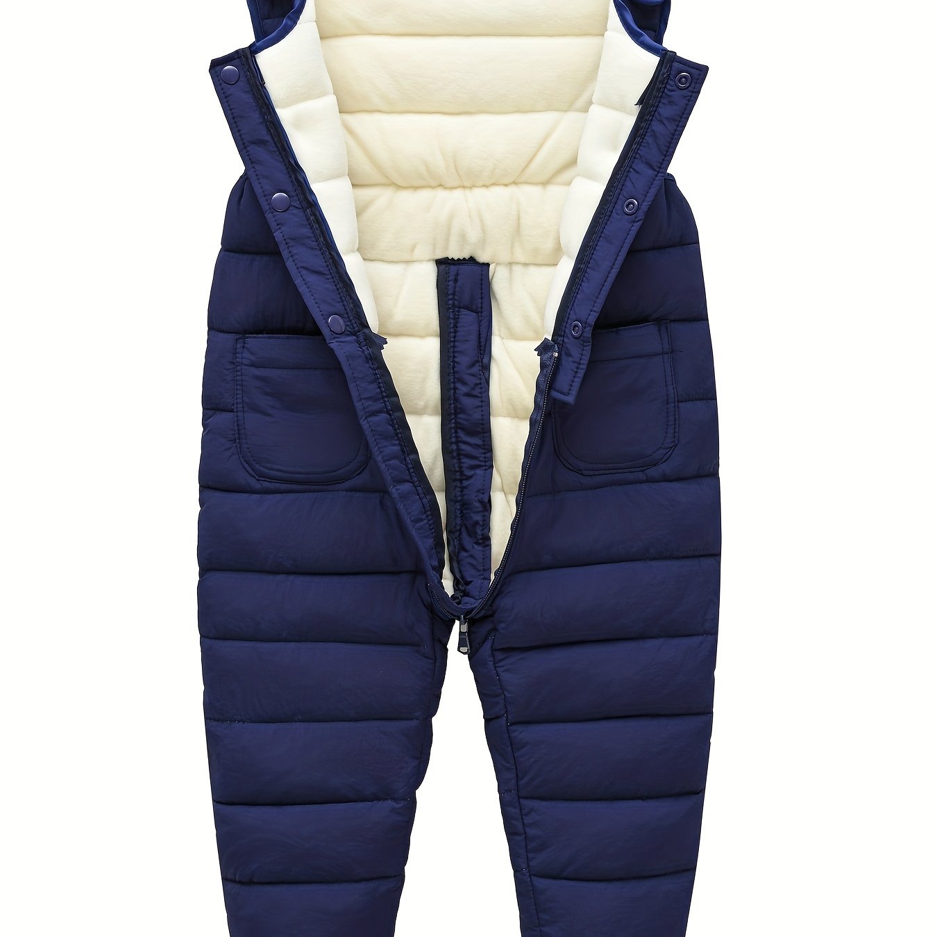 Baby's Warm Fleece Lining Snow Pants With Pockets Toddler