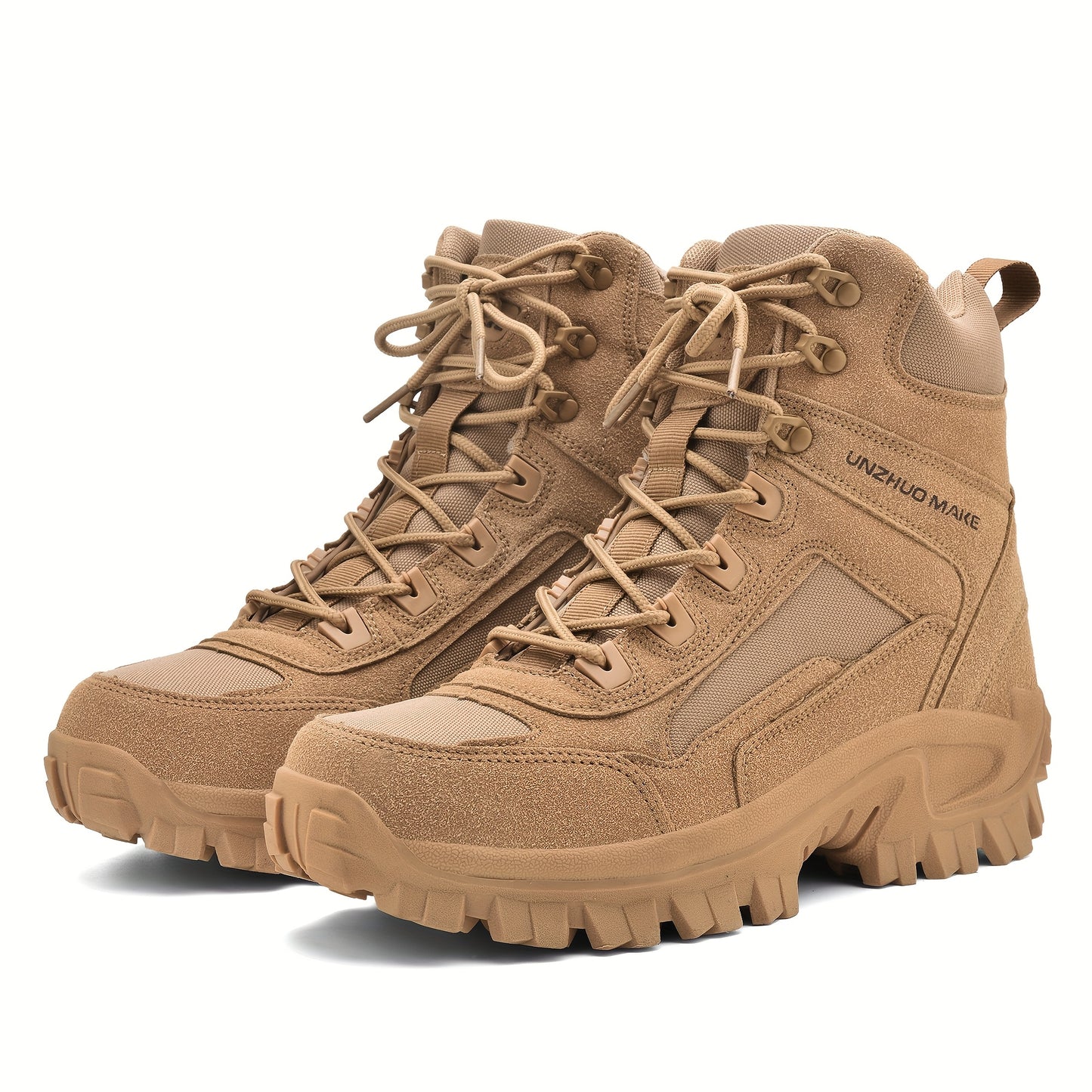 UNZHUO MAKE Men Hiking Boots High Top Non Slip Trekking