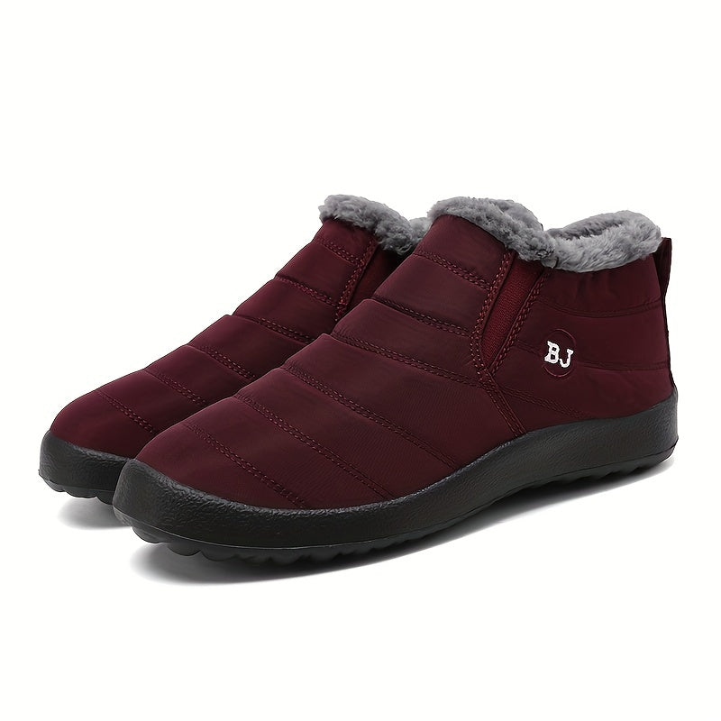 Men's Snow Boots Warm Fleece Non Slip Ankle Hiking Shoes