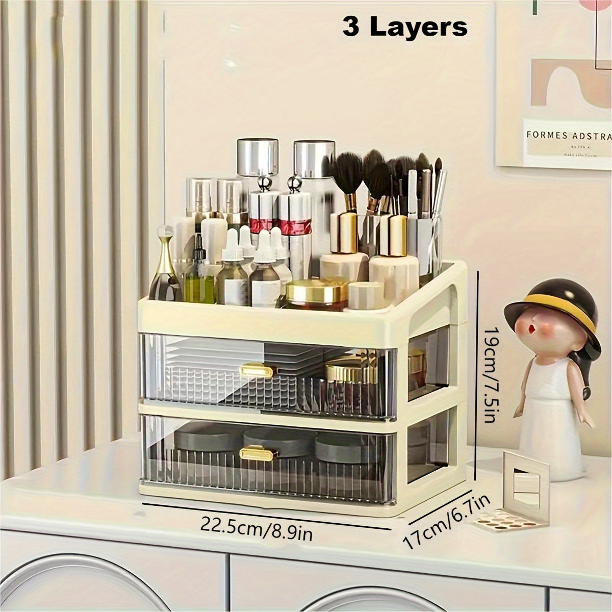 ZLXTXPOR Makeup Organizer Vanity Box Drawer For Cosmetics