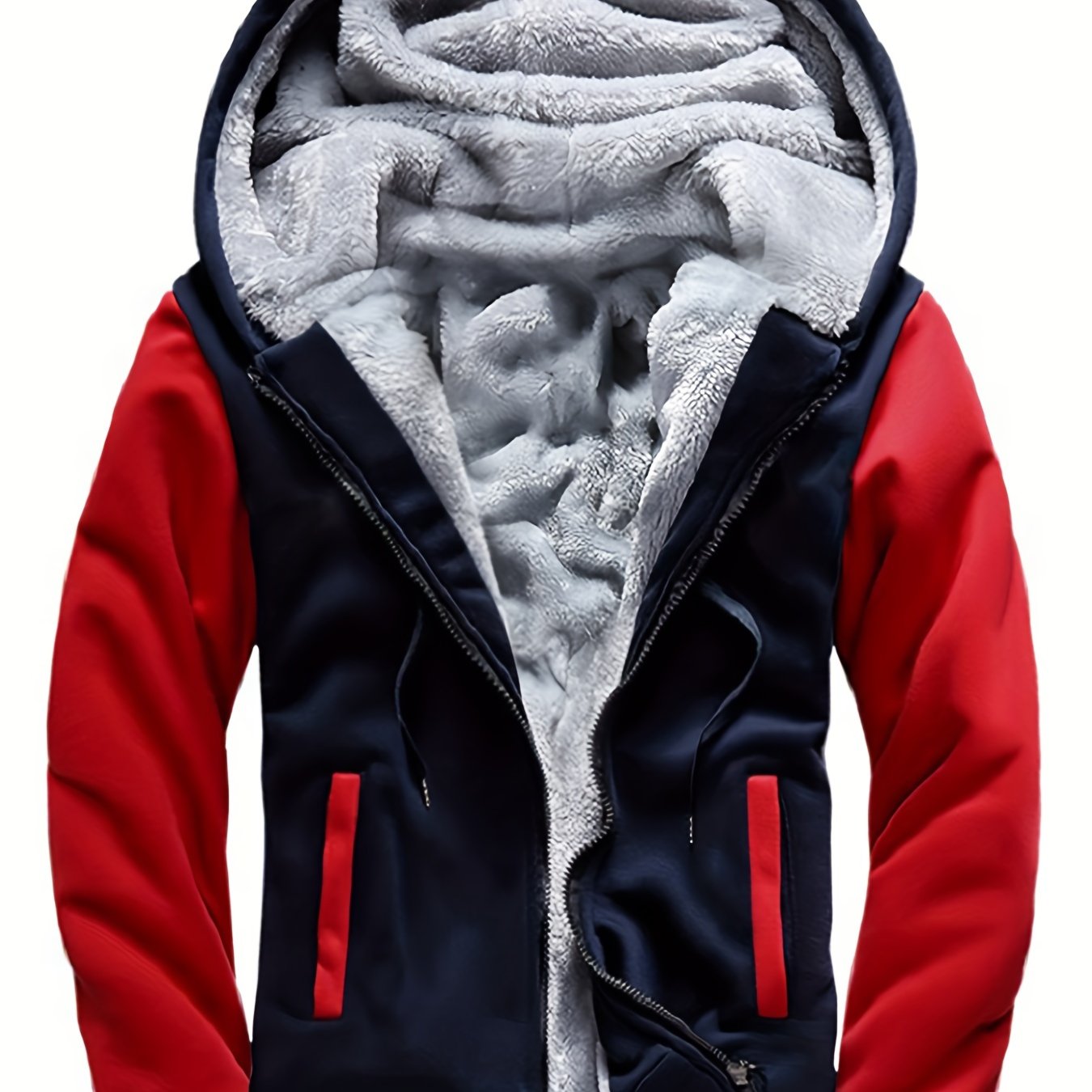Siteya Warm Fleece Hooded Jacket For Men Casual Outerwear