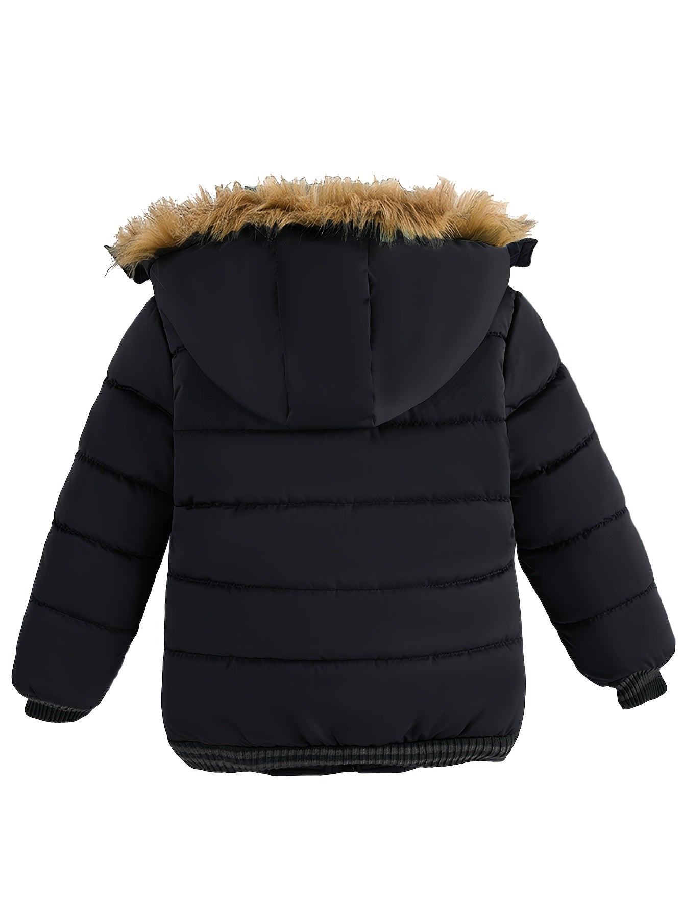 Boys Heavy Duty Winter Jacket With Hood Windproof Kids Coat