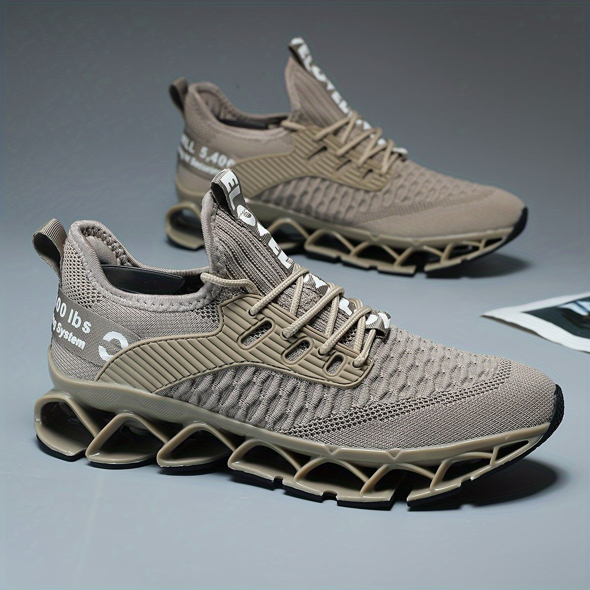 Mens Casual Lace Up Running Shoes Lightweight Breathable