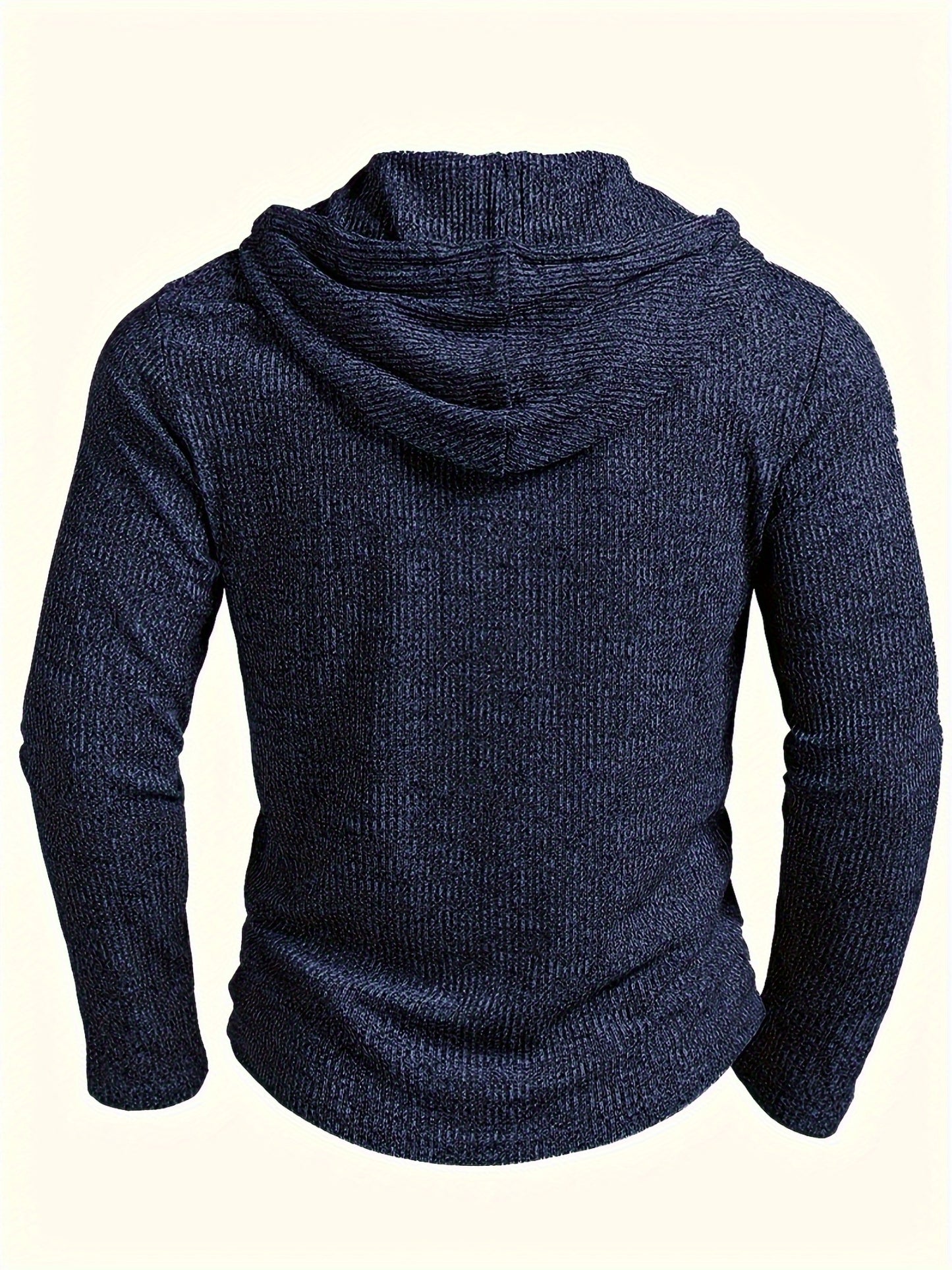 Men's Stretch Color Block Hooded Henley Shirt Long Sleeve