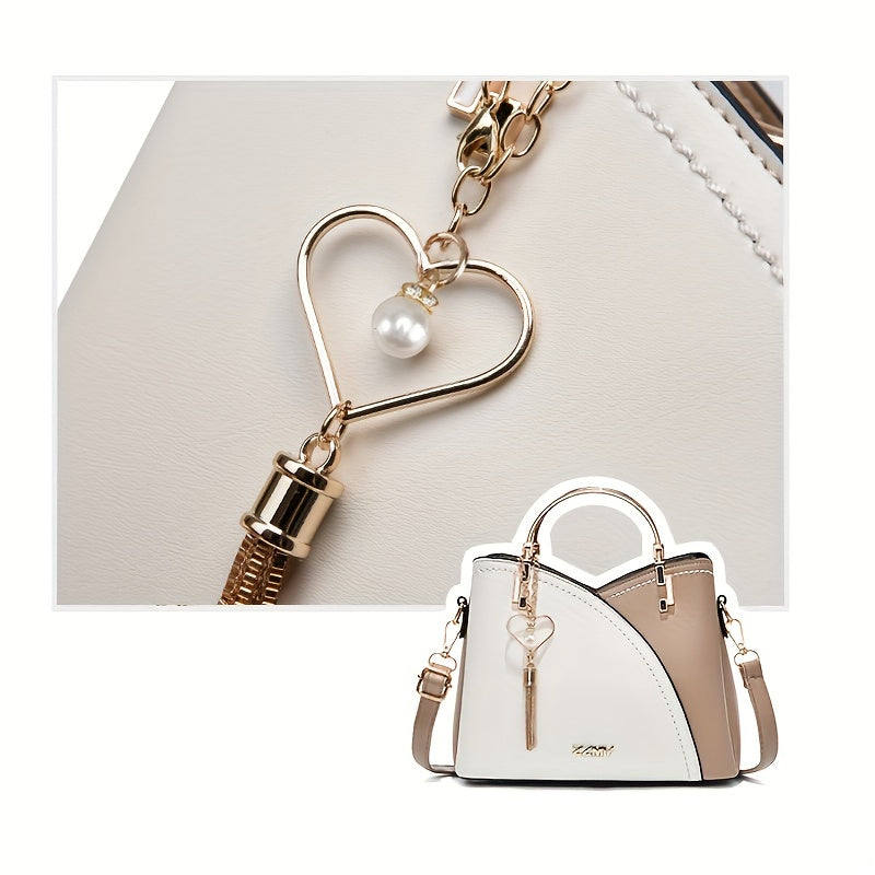 2025 New Fashion Color Block Small Size Women's Shoulder Bag Crossbody Handbag