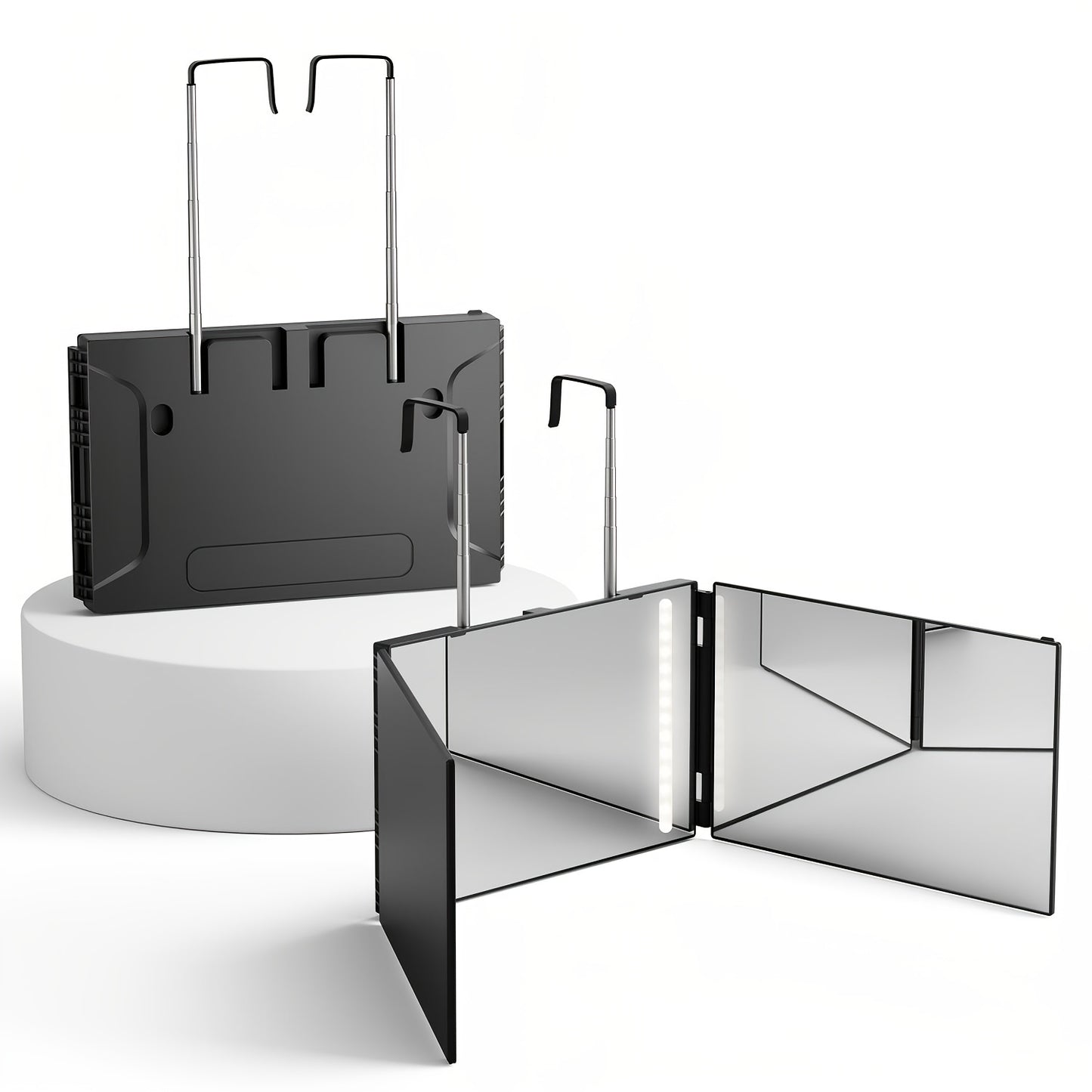 JUSRON 360 Degree Hair Cutting Mirror 3 Way Self Haircut