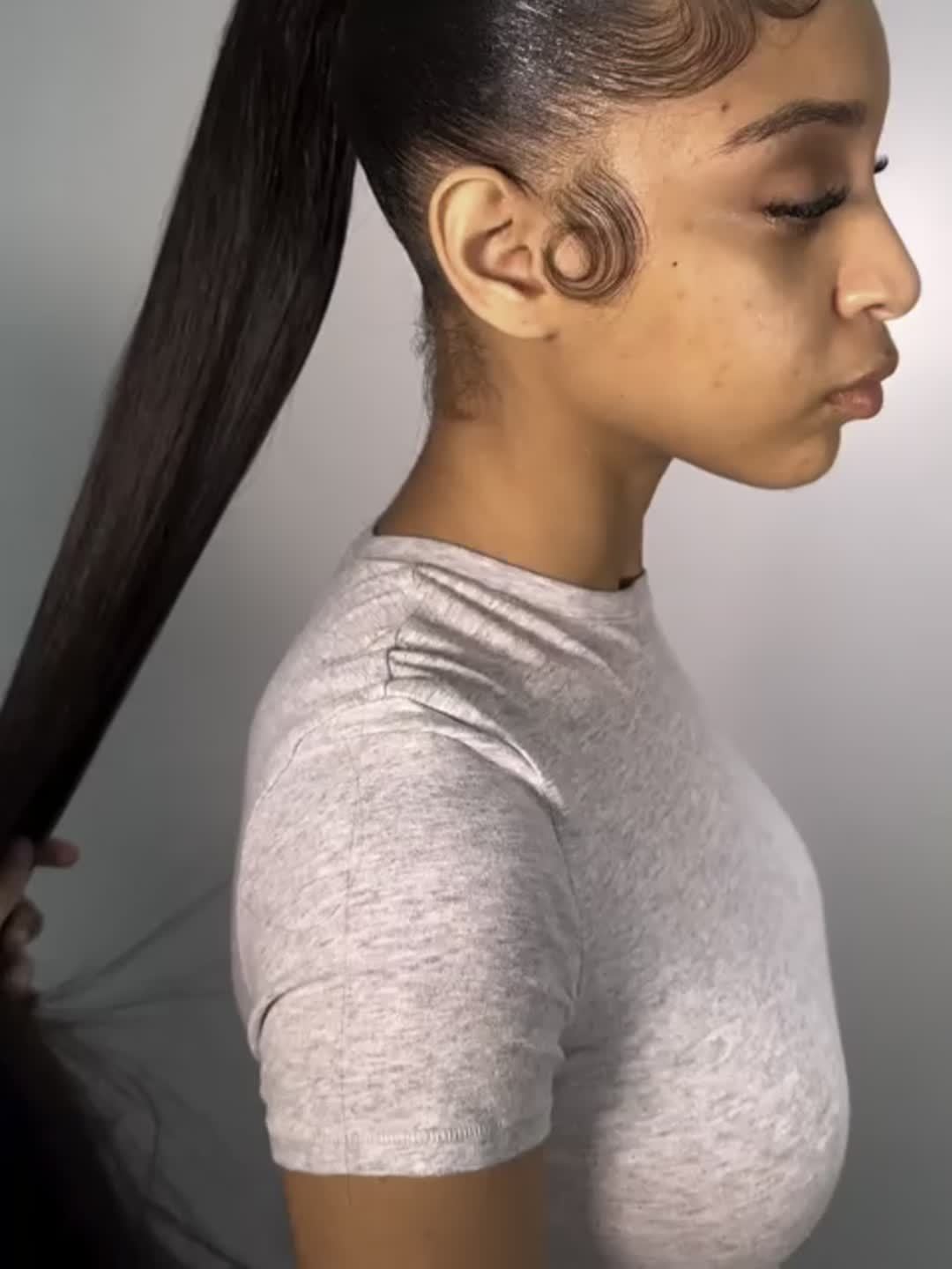 Heat Resistant Synthetic Ponytail Extension With Elastic Band Natural Look