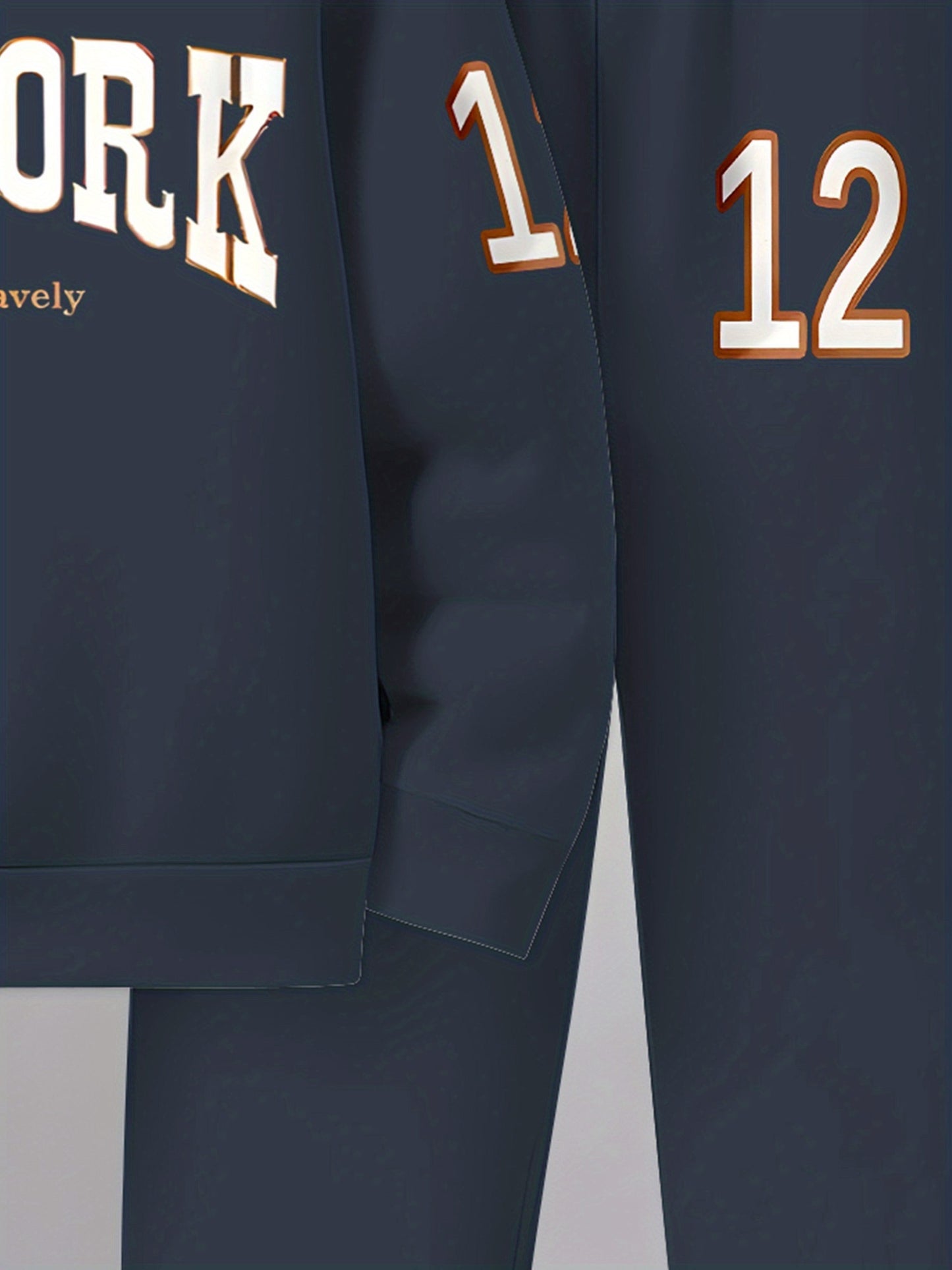 New York Element Print Boys Hoodie Set For Outdoor Activities