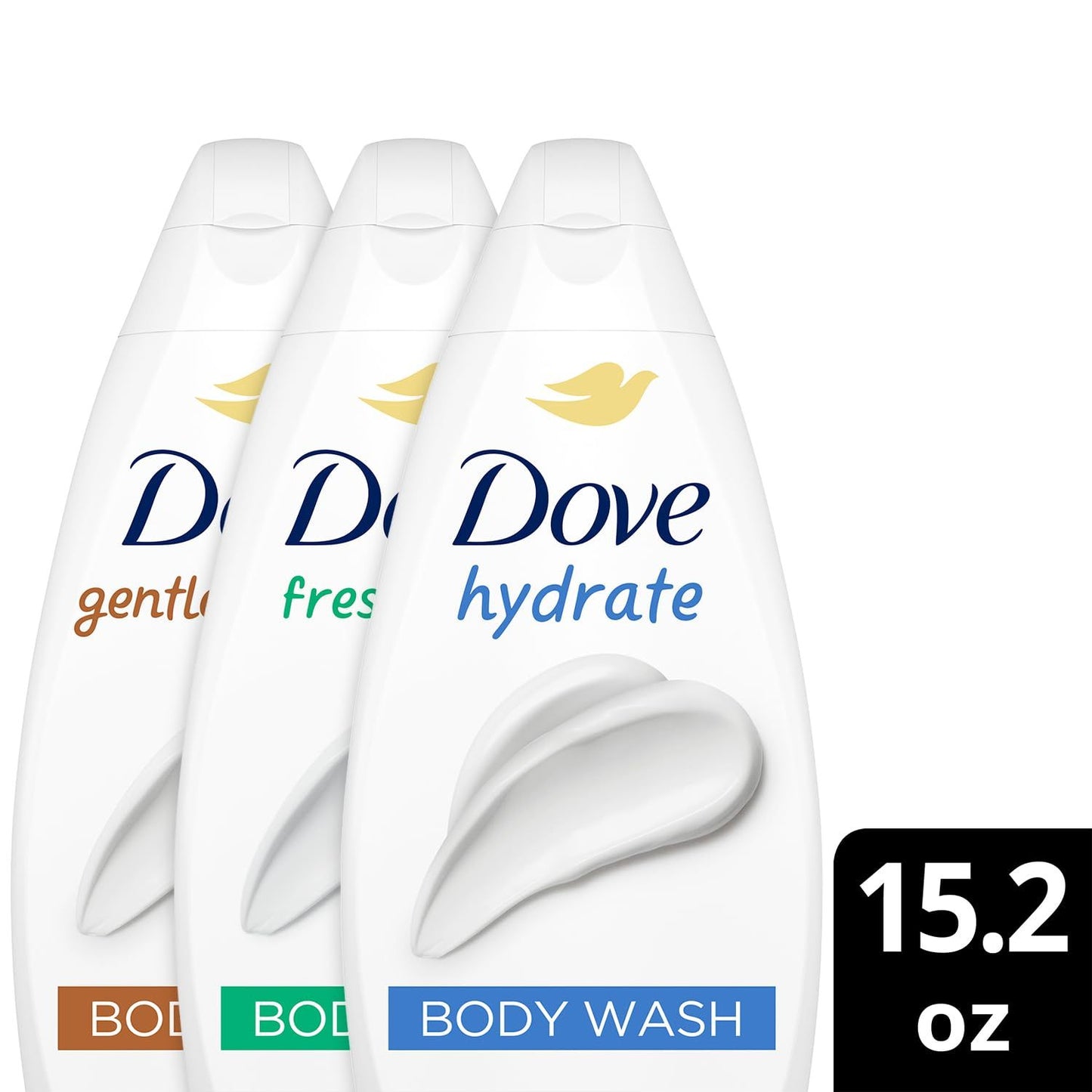 Dove Body Wash Moisturizing 3 Pack Gentle Skin Care