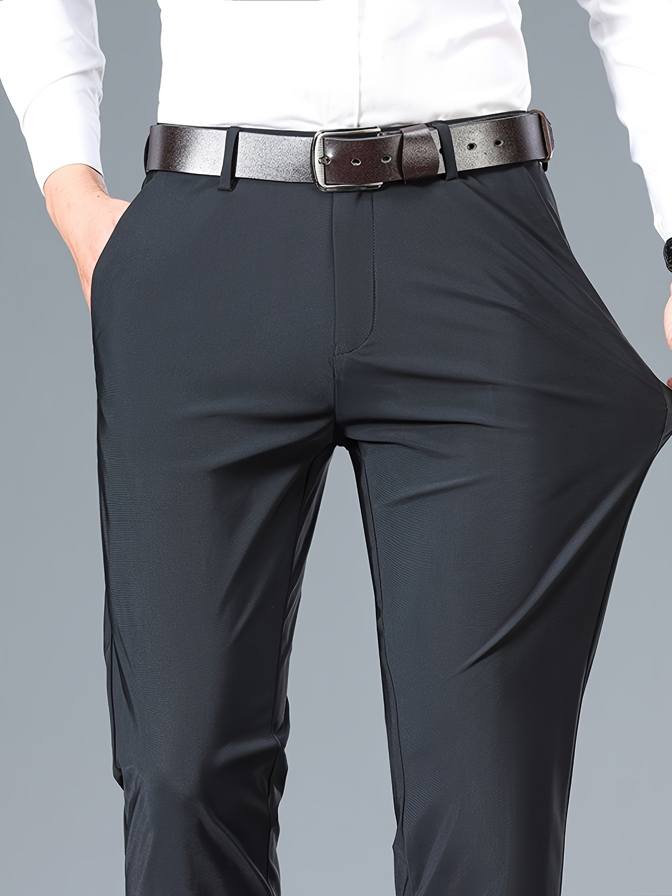 Mens Slim Fit Dress Pants Business Casual Office Trousers