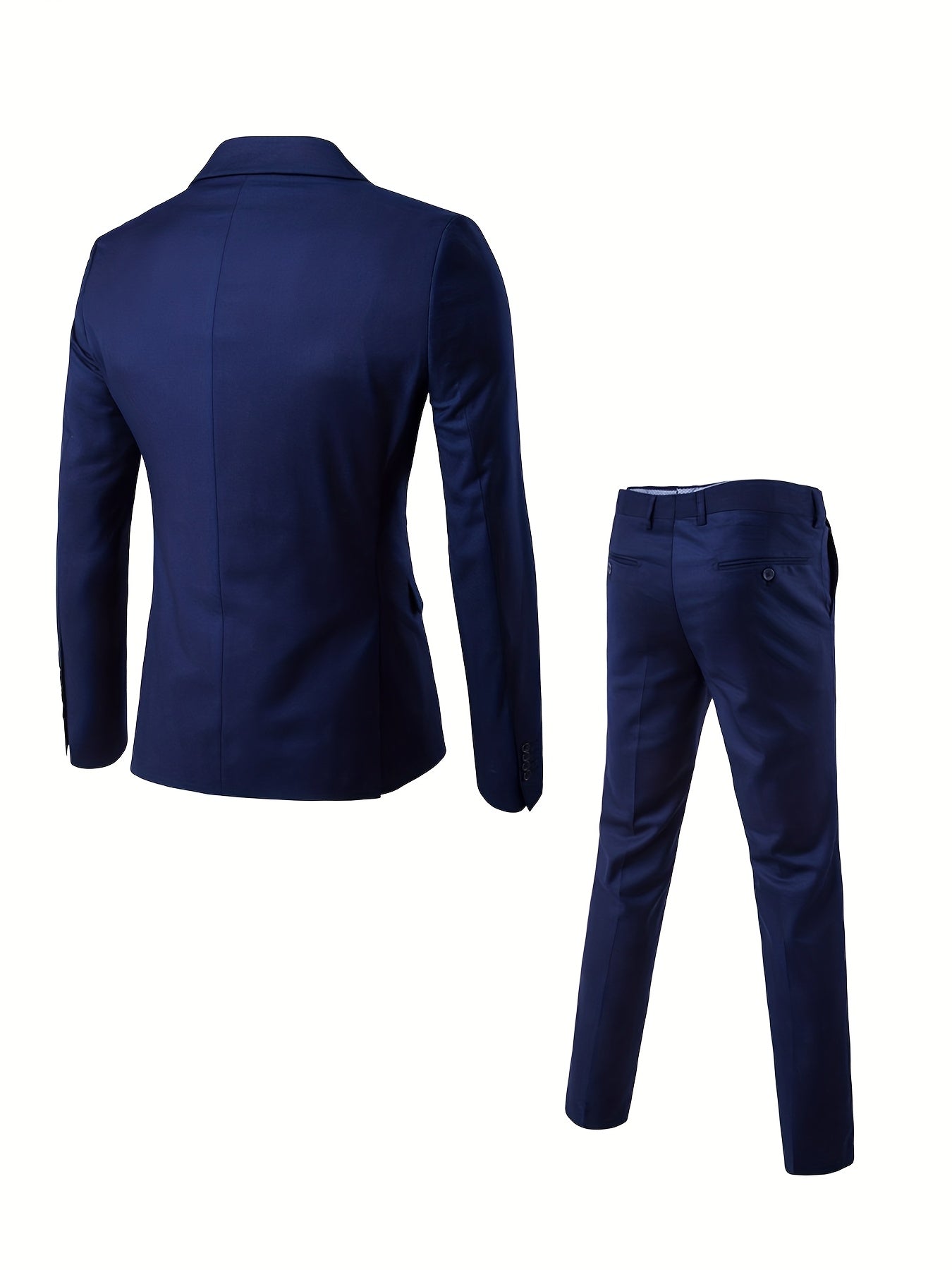 Mens Suit Set Jacket And Trousers Two Piece Formal Wear
