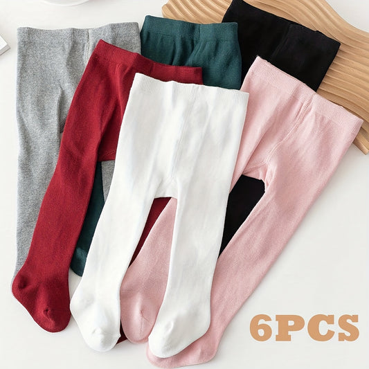 Girls 6 Pack Soft Tights And Leggings All Seasons Versatile