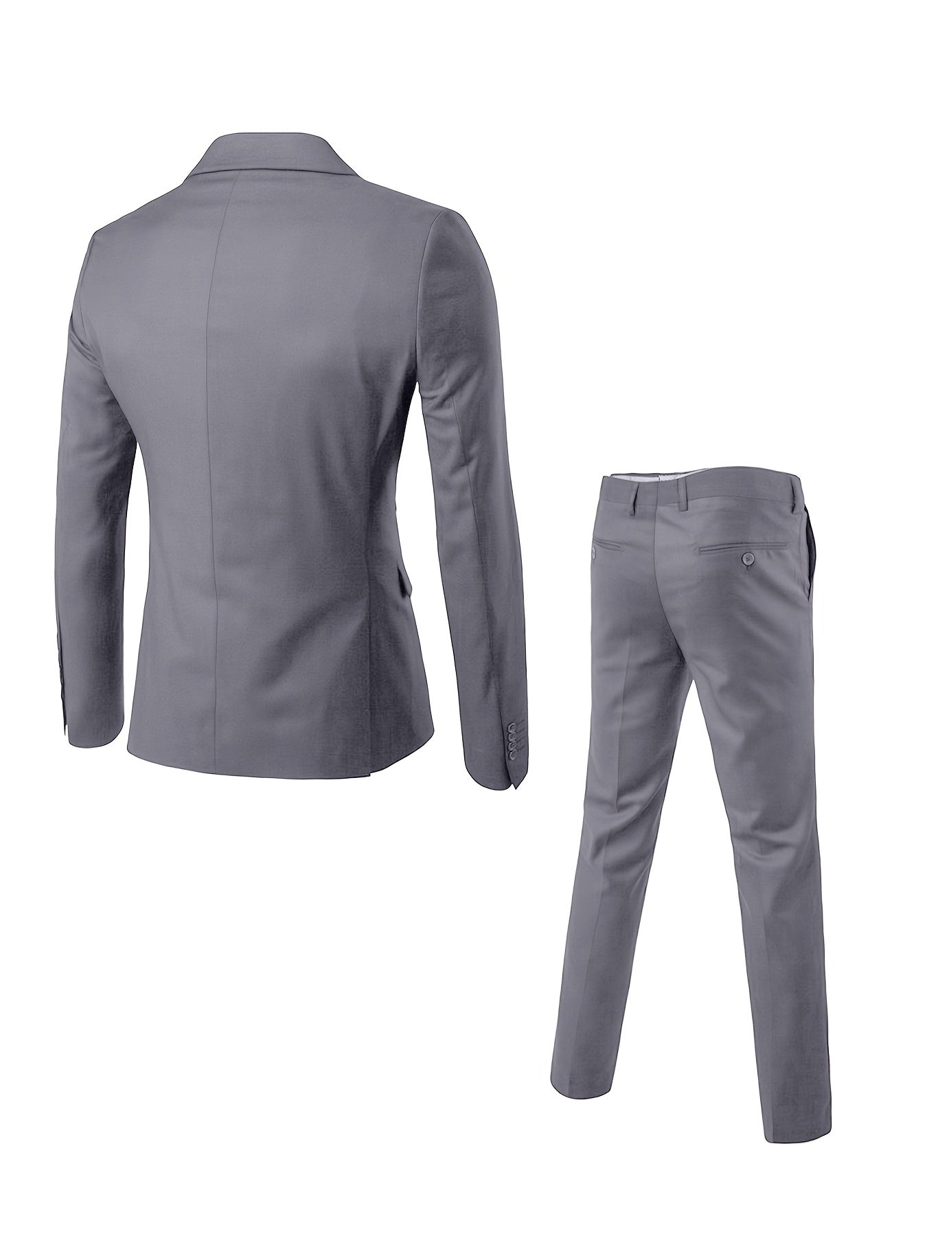 Mens Suit Set Jacket And Trousers Two Piece Formal Wear