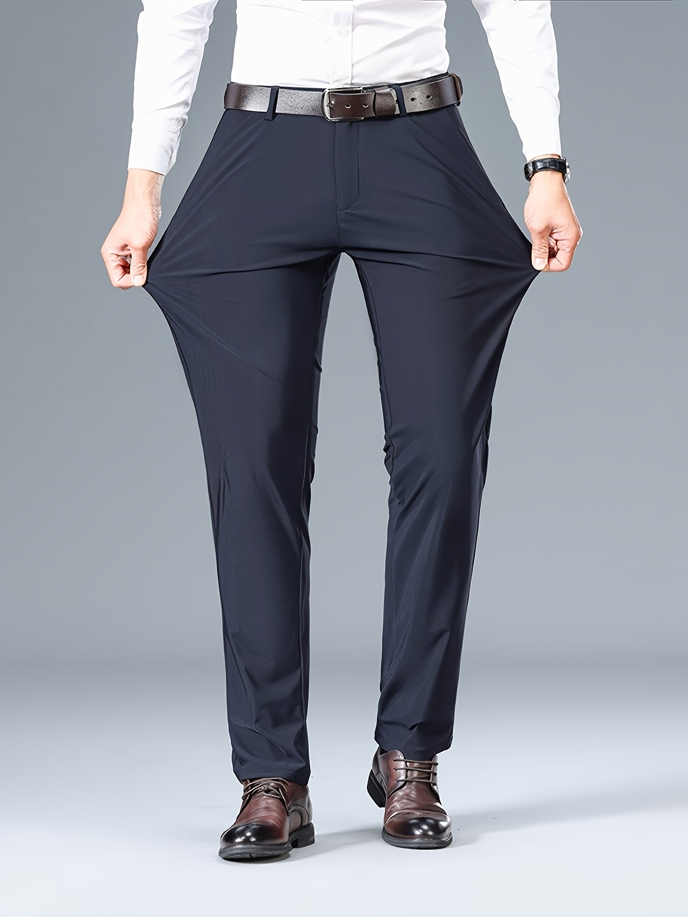 Mens Slim Fit Dress Pants Business Casual Office Trousers