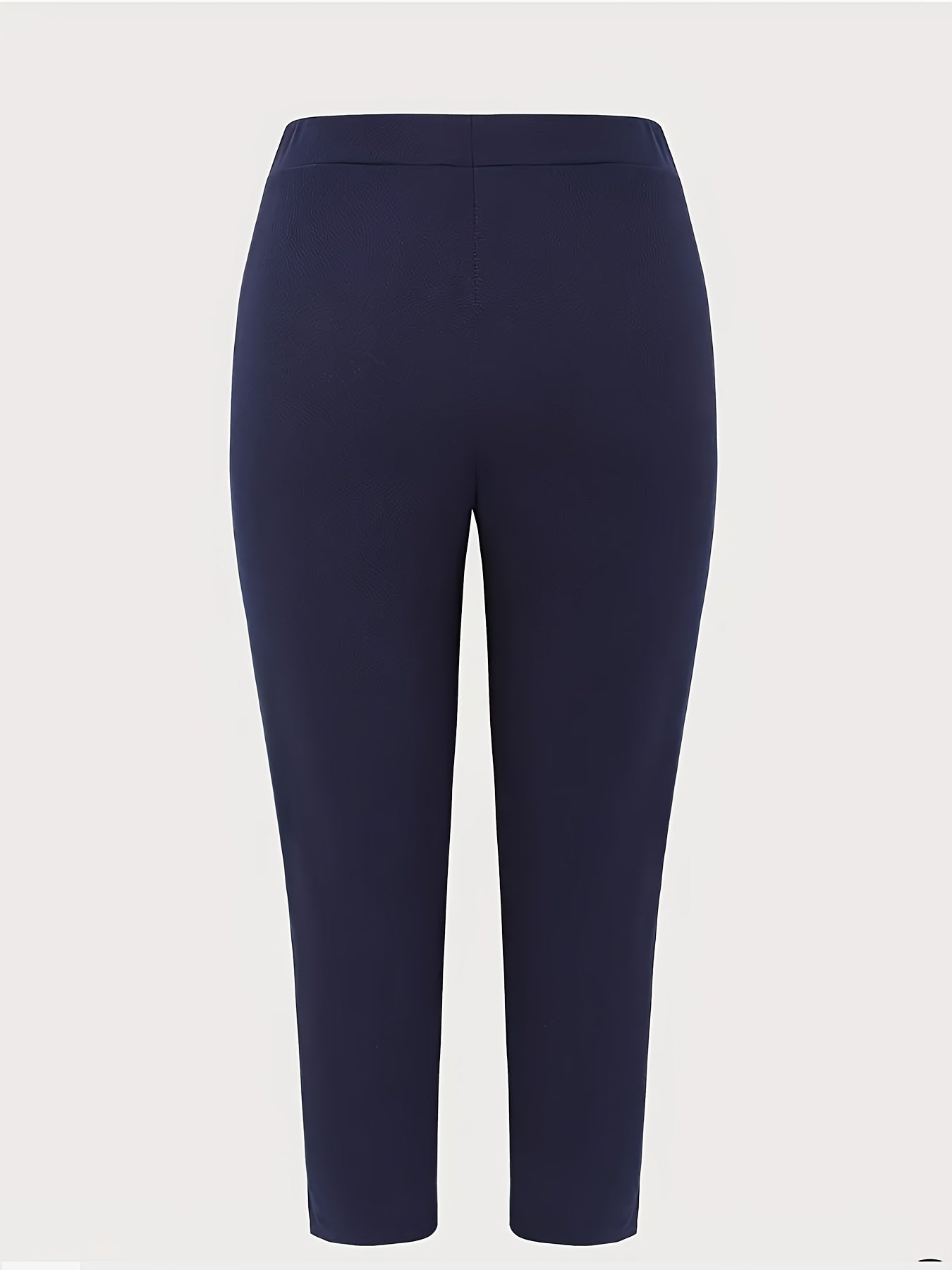 Plus Size - Women'S Plus Size High-Waist Stretchy Skinny Jeans with Pockets - Dark Blue Casual Tight Pants, Comfortable & Stylish for Casual Attire, High Waisted Jeans, Comfortable Clothing, Minimalist Design, Smooth Texture