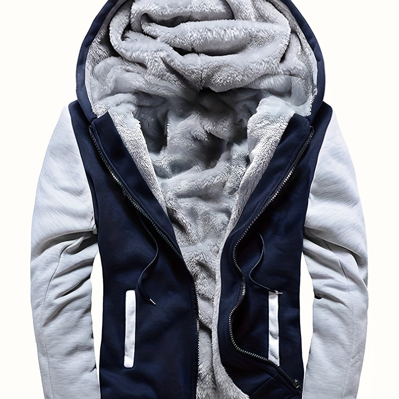 Siteya Warm Fleece Hooded Jacket For Men Casual Outerwear