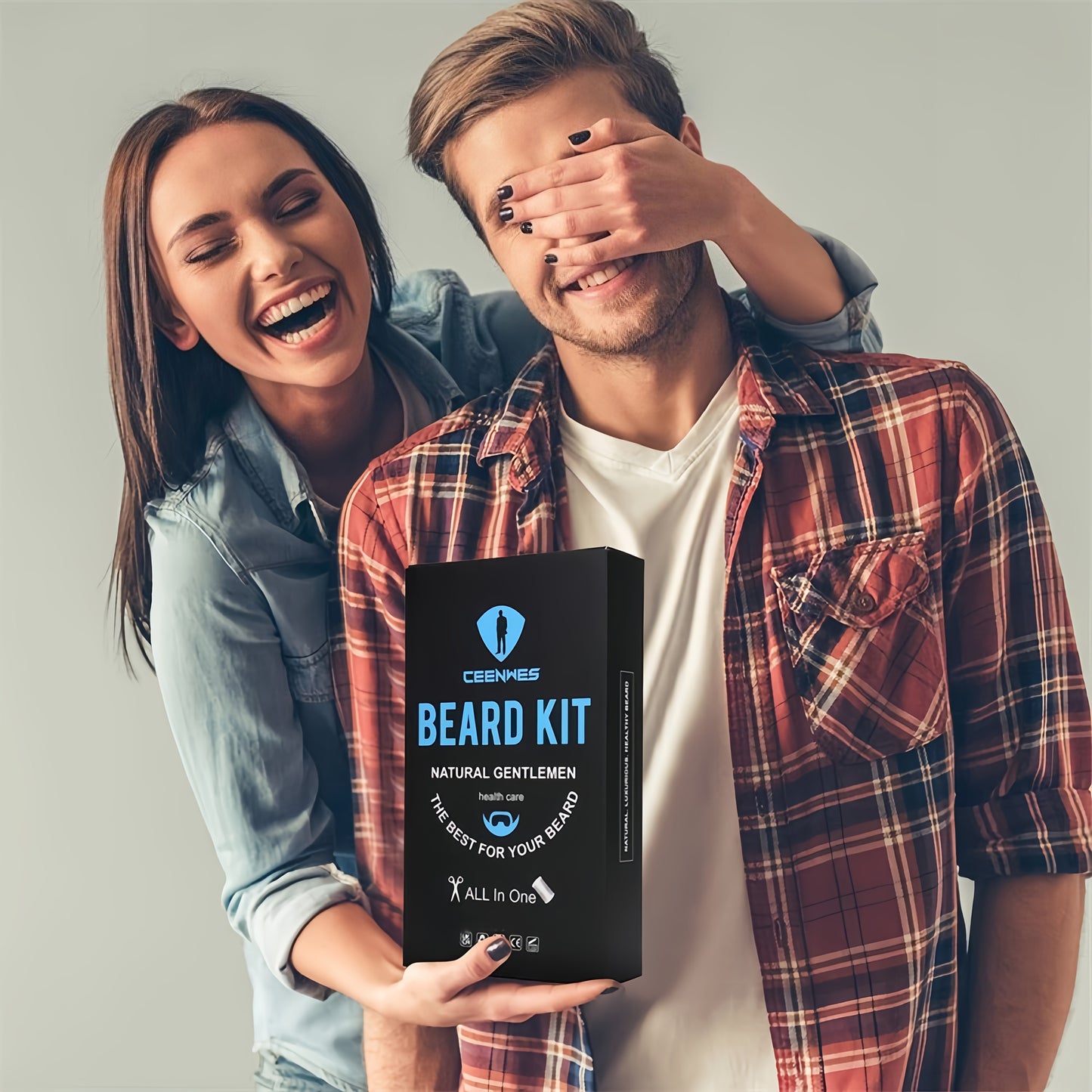 Men's Beard Care Kit and Travel Brush Set for Grooming