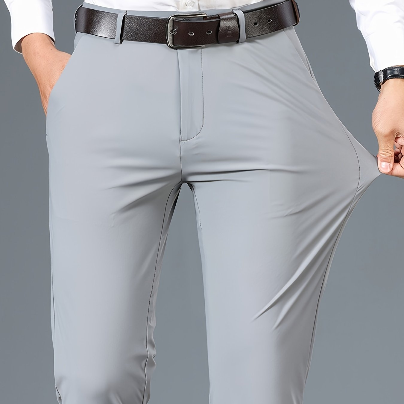 Mens Slim Fit Dress Pants Business Casual Office Trousers