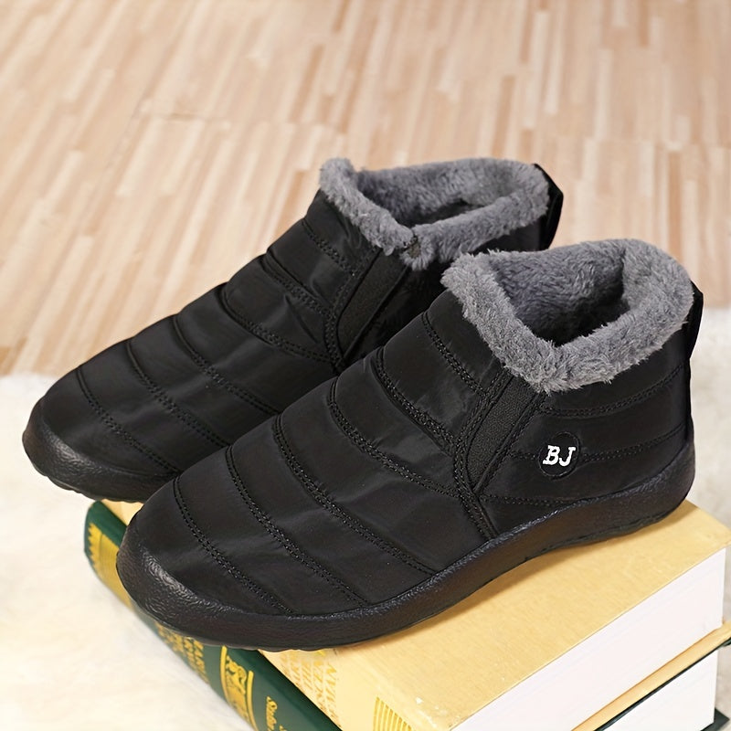 Men's Snow Boots Warm Fleece Non Slip Ankle Hiking Shoes