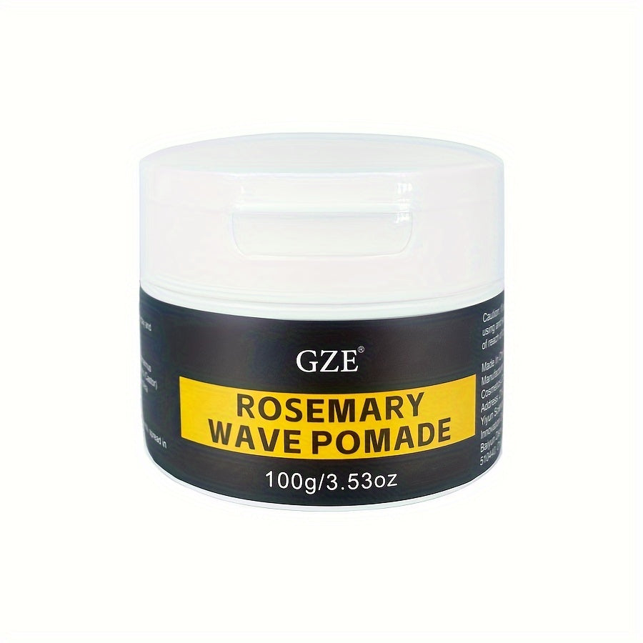 GZE Rosemary Wave Pomade: Perfect 360 Waves for All Stages of Waves - Moisturize Deeply, Professional Performance, Smell & Results - 100g/3.53oz