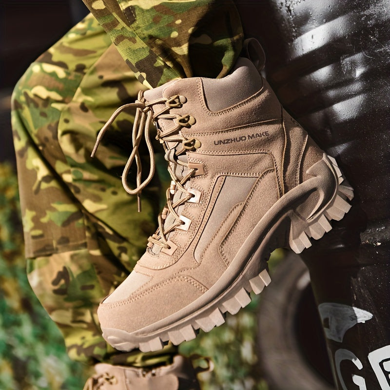 UNZHUO MAKE Men Hiking Boots High Top Non Slip Trekking